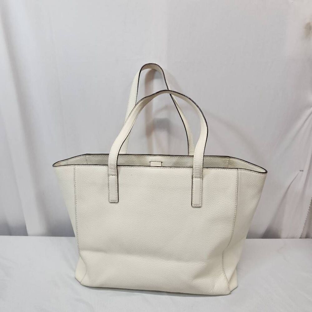 Kate Spade New York Bridge Place Francisca Large Tote Leather Bag White Cream - Picture 2 of 13